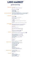 Typical Lido Market Dinner Menu - Twelve