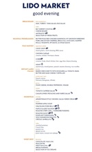 Typical Lido Market Dinner Menu - Seven